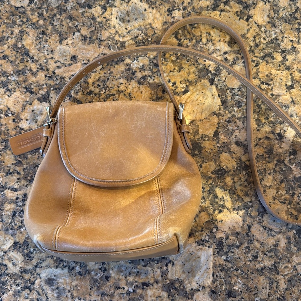 Vintage Coach 4108 SoHo Flap Bag Camel